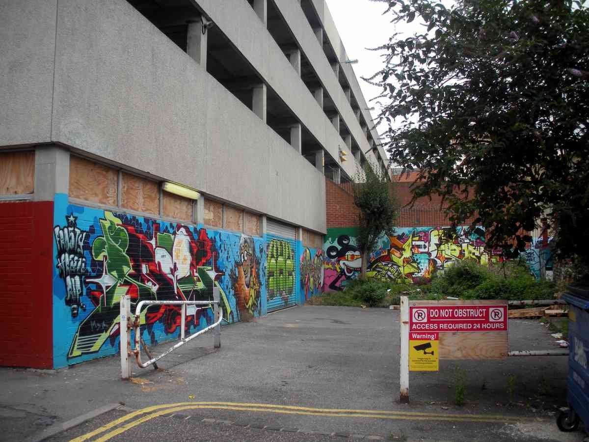 Graffiti Murals Street Art 662 backroundthecarpark A4 Photo Print