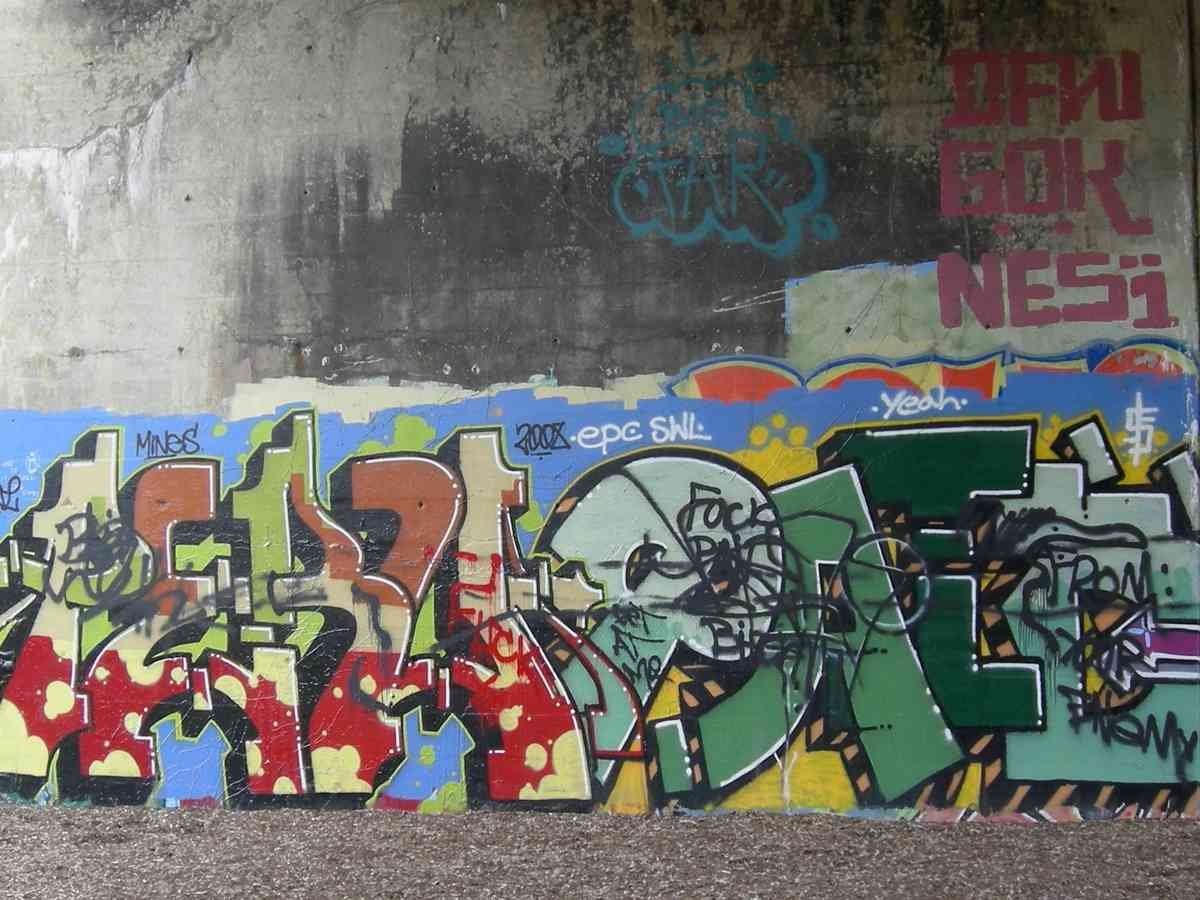 Graffiti Murals Street Art 676 dc graffiti A4 Photo Print