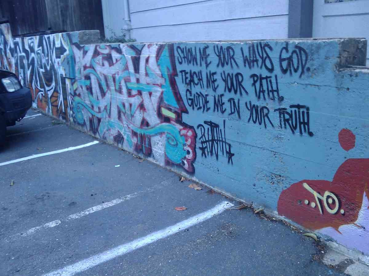 Graffiti Murals Street Art 699 spiritual graffiti 1 A4 Photo Print