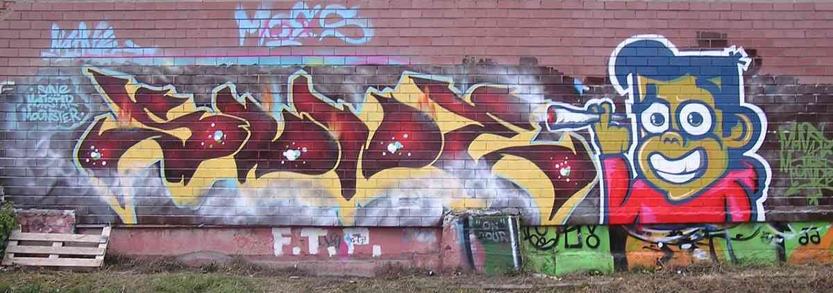 Graffiti Murals Street Art 779 P1010015 A4 Photo Print