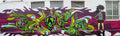 Graffiti Murals Street Art 786 queens parade piece join up close A4 Photo Print