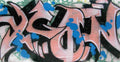 Graffiti Murals Street Art 854 Graffiti   pink and blue A4 Photo Print