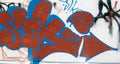 Graffiti Murals Street Art 855 graffiti   red and blue A4 Photo Print