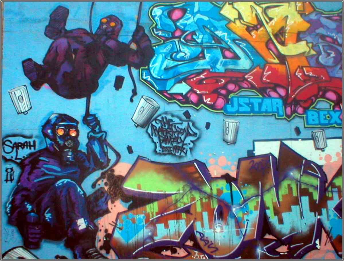 Graffiti Murals Street Art 857 bstl2 A4 Photo Print