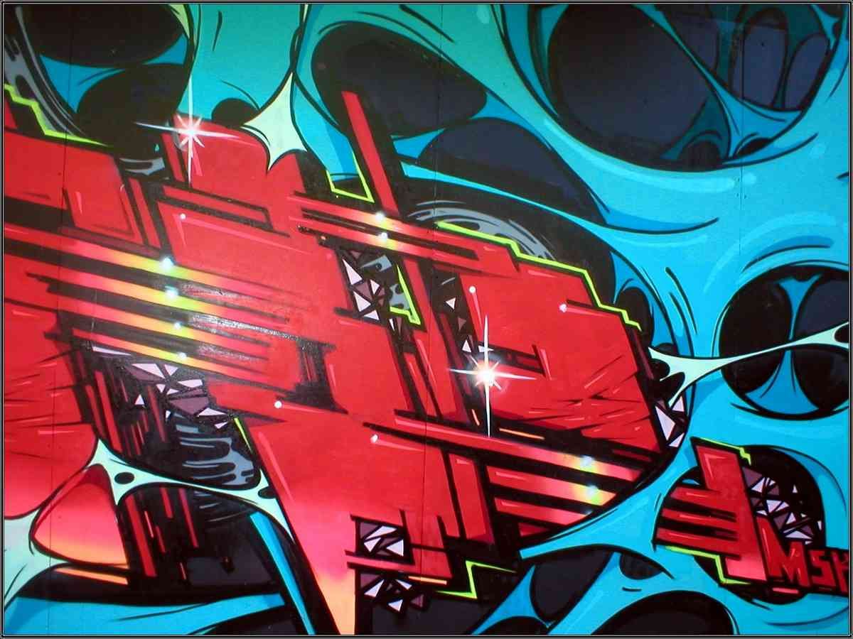 Graffiti Murals Street Art 865 closep1 A4 Photo Print