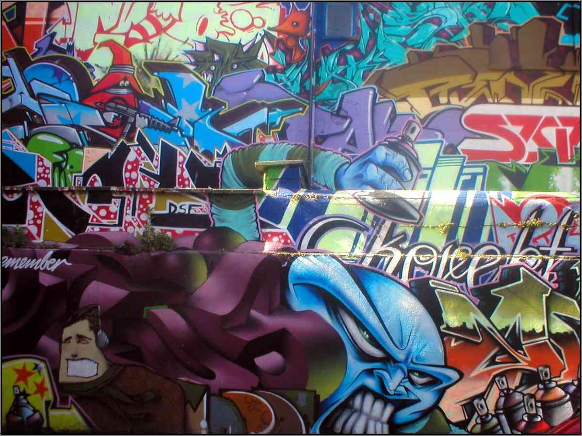 Graffiti Murals Street Art 869 kst42 A4 Photo Print