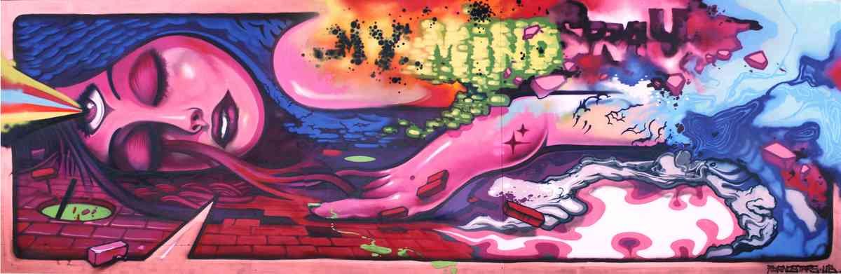 Graffiti Murals Street Art 875 murcia A4 Photo Print