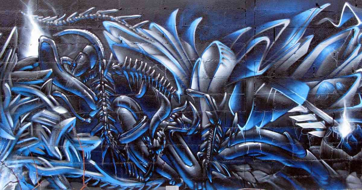 Graffiti Murals Street Art 897 stack big A4 Photo Print
