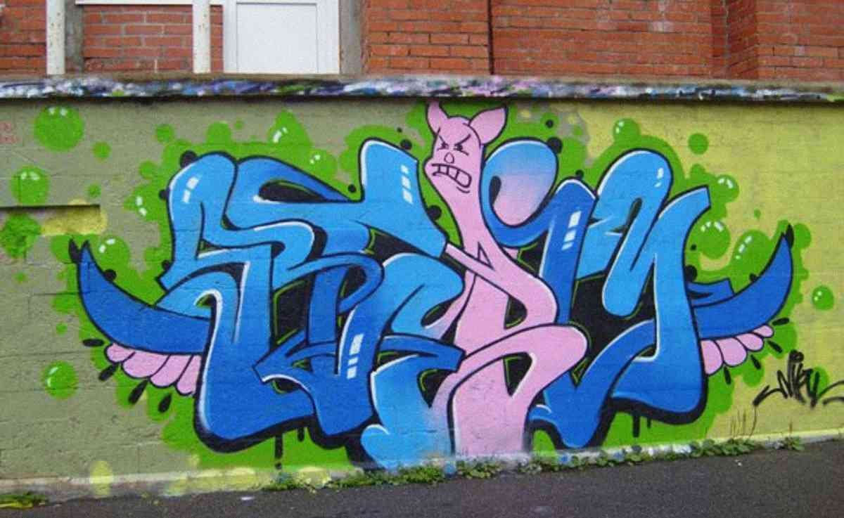 Graffiti Murals Street Art 955 niky A4 Photo Print