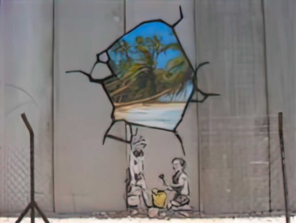 Graffiti Street Art bethlehem 2005 A4 Photo Print