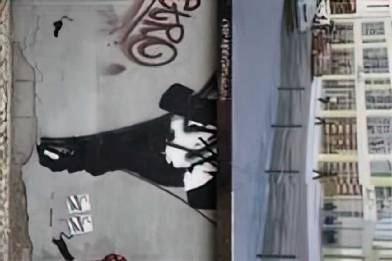 Graffiti Street Art blek le rat at mitte berlin A4 Photo Print