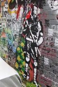 Graffiti Street Art blek le rat riot police at blender germany A4 Photo Print
