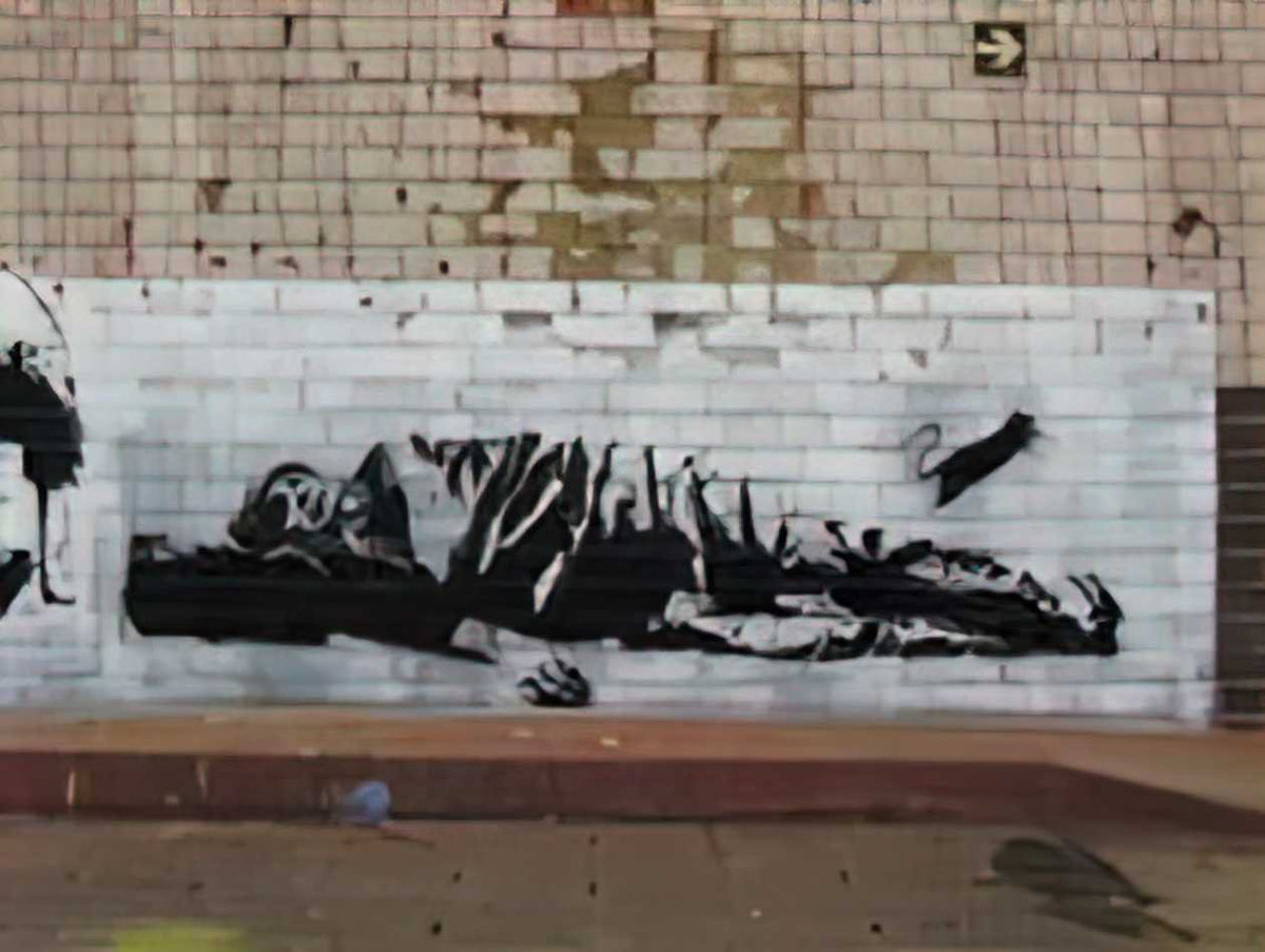 Graffiti Street Art blek le rat sleeping man A4 Photo Print