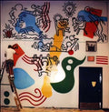 Graffiti Street Art boys club mural 1987 A4 Photo Print