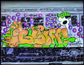 Graffiti Street Art cliff tribute 2001 A4 Photo Print