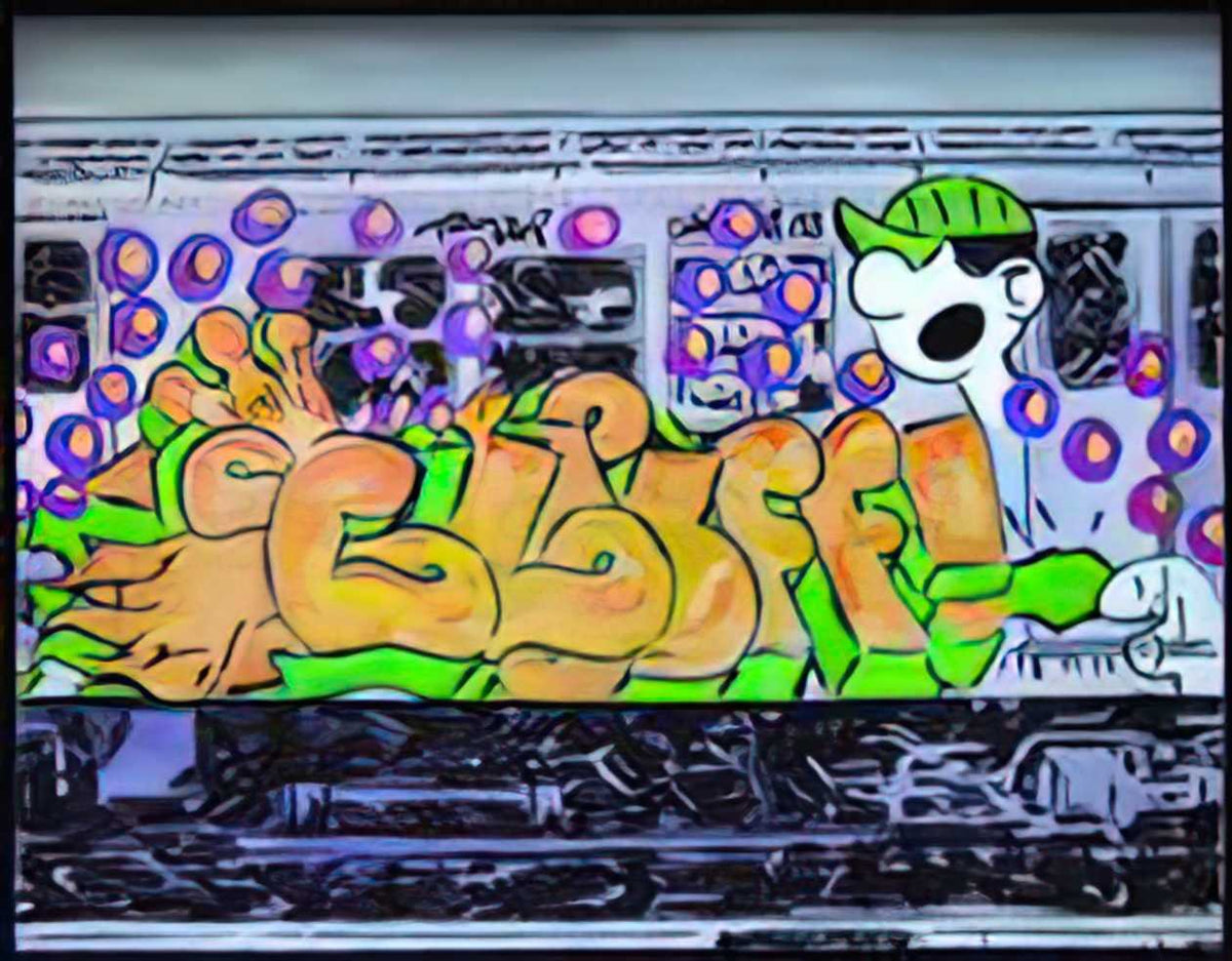 Graffiti Street Art cliff tribute 2001 A4 Photo Print