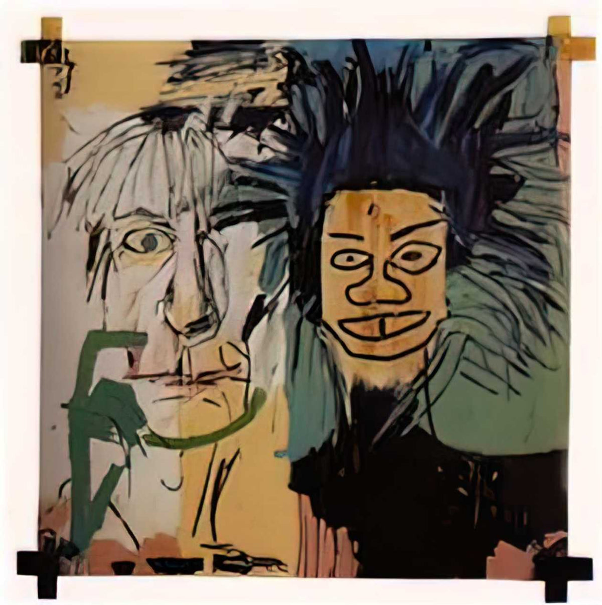 Graffiti Street Art dos cabezas A4 Photo Print
