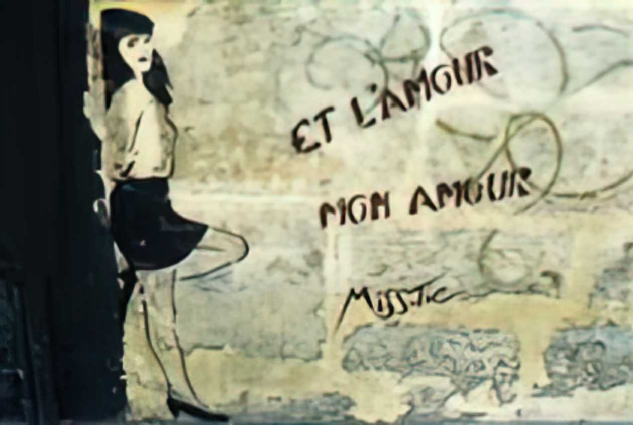 Graffiti Street Art et l amour A4 Photo Print