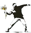 Graffiti Street Art flower thrower A4 Photo Print