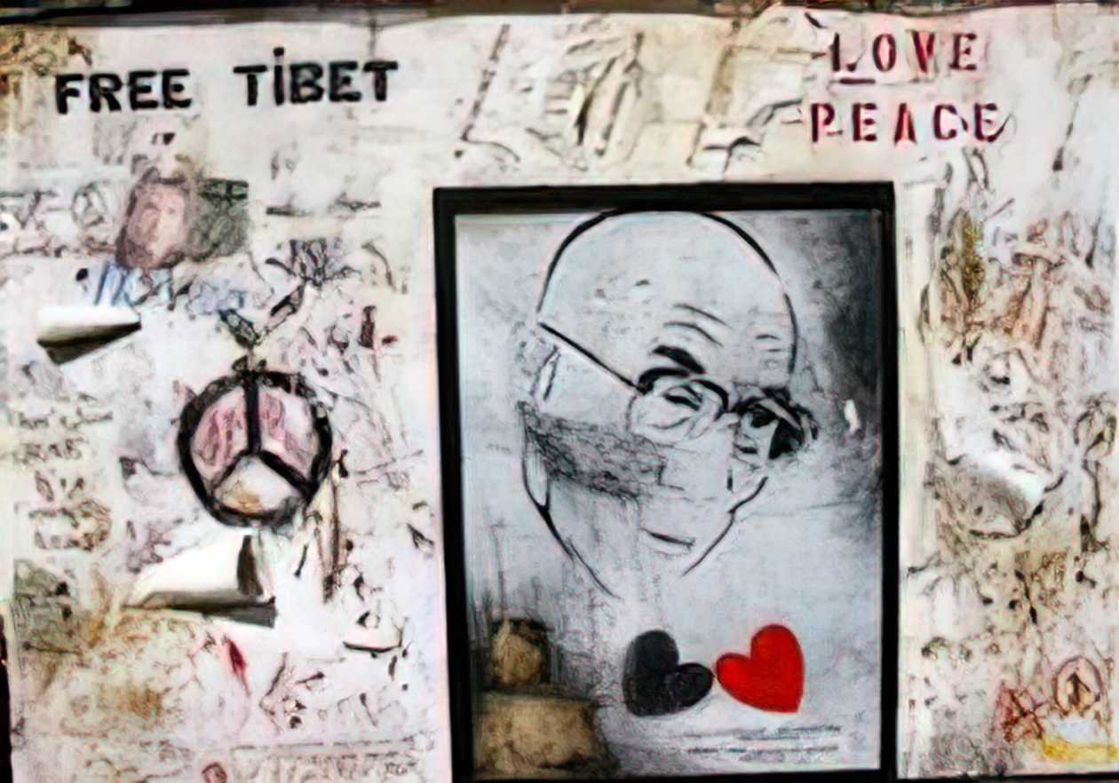 Graffiti Street Art give peace a chance 2009 A4 Photo Print
