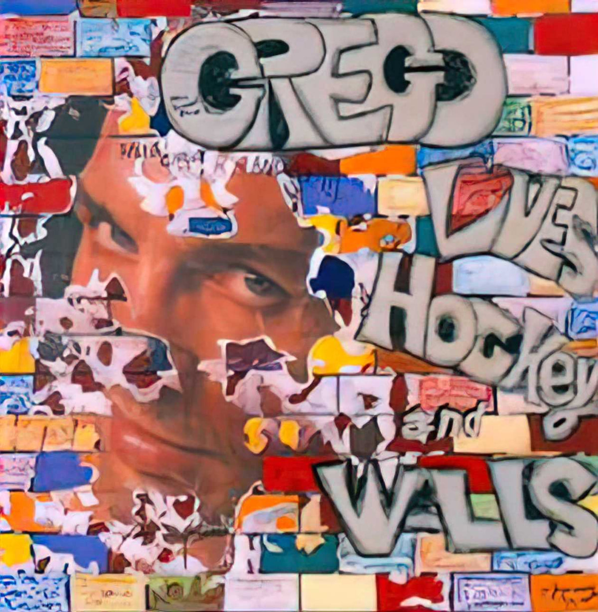 Graffiti Street Art ice hockey 1993 A4 Photo Print