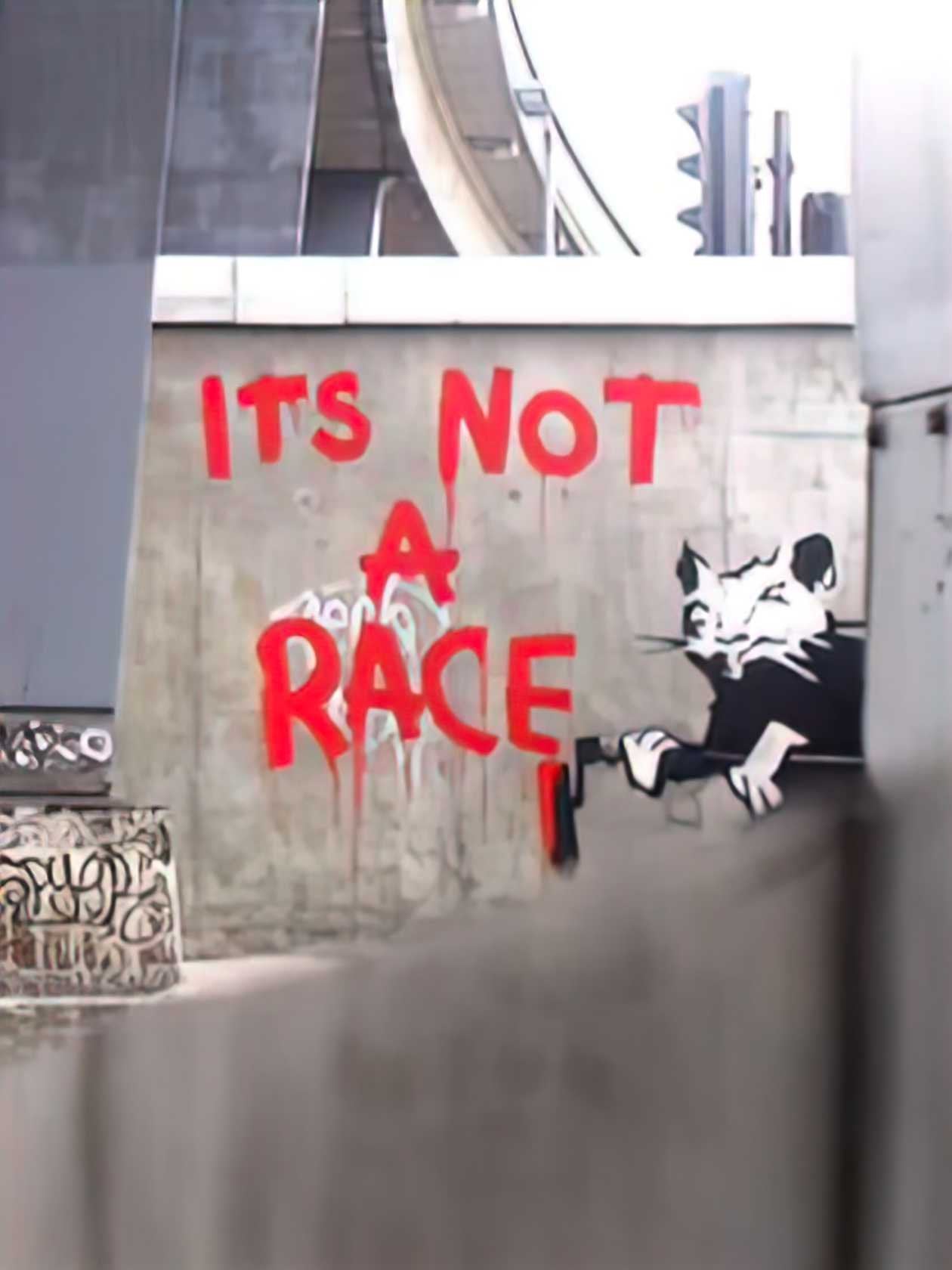 Graffiti Street Art it s not a race 2008 A4 Photo Print