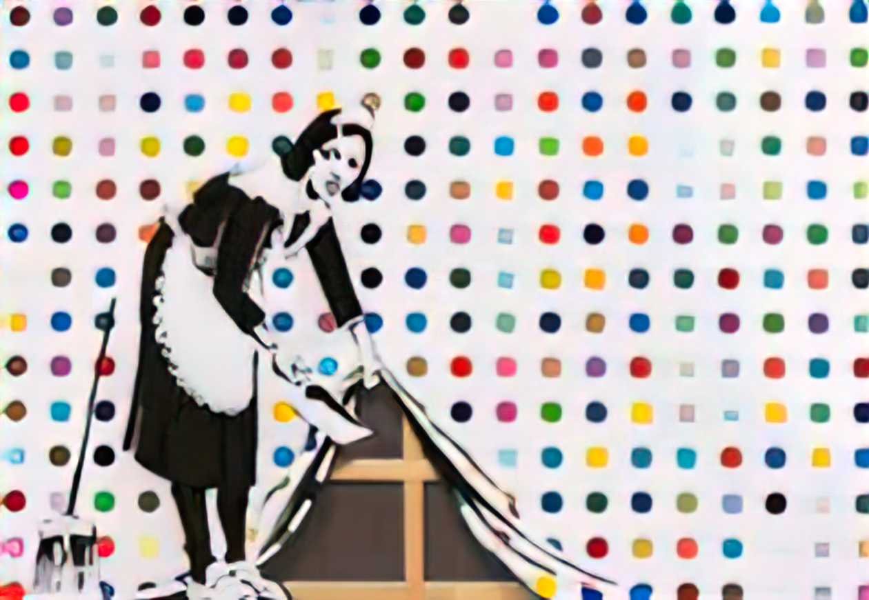 Graffiti Street Art keep it spotless defaced hirst 2007 A4 Photo Print