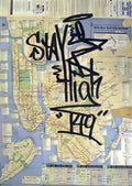 Graffiti Street Art map A4 Photo Print