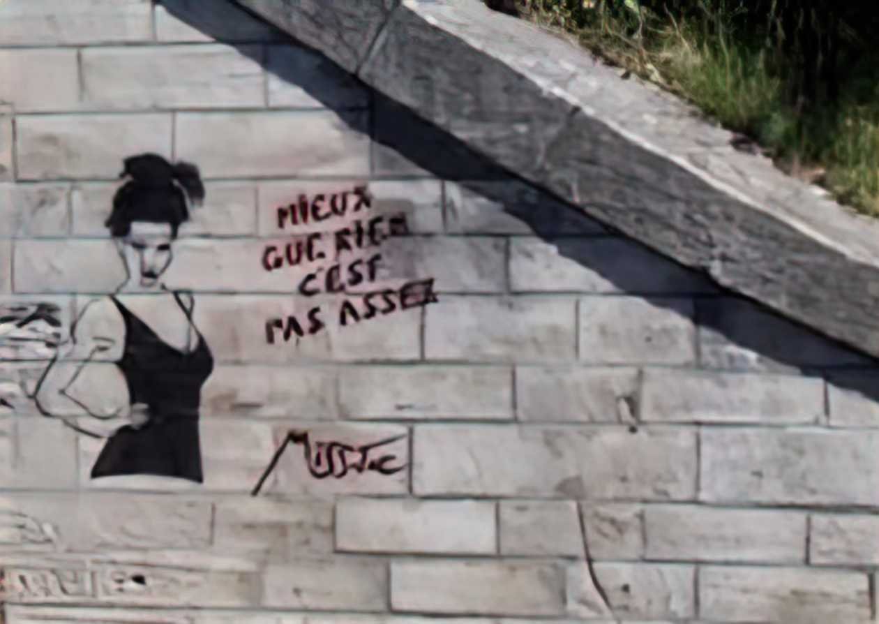 Graffiti Street Art mieux que rien A4 Photo Print