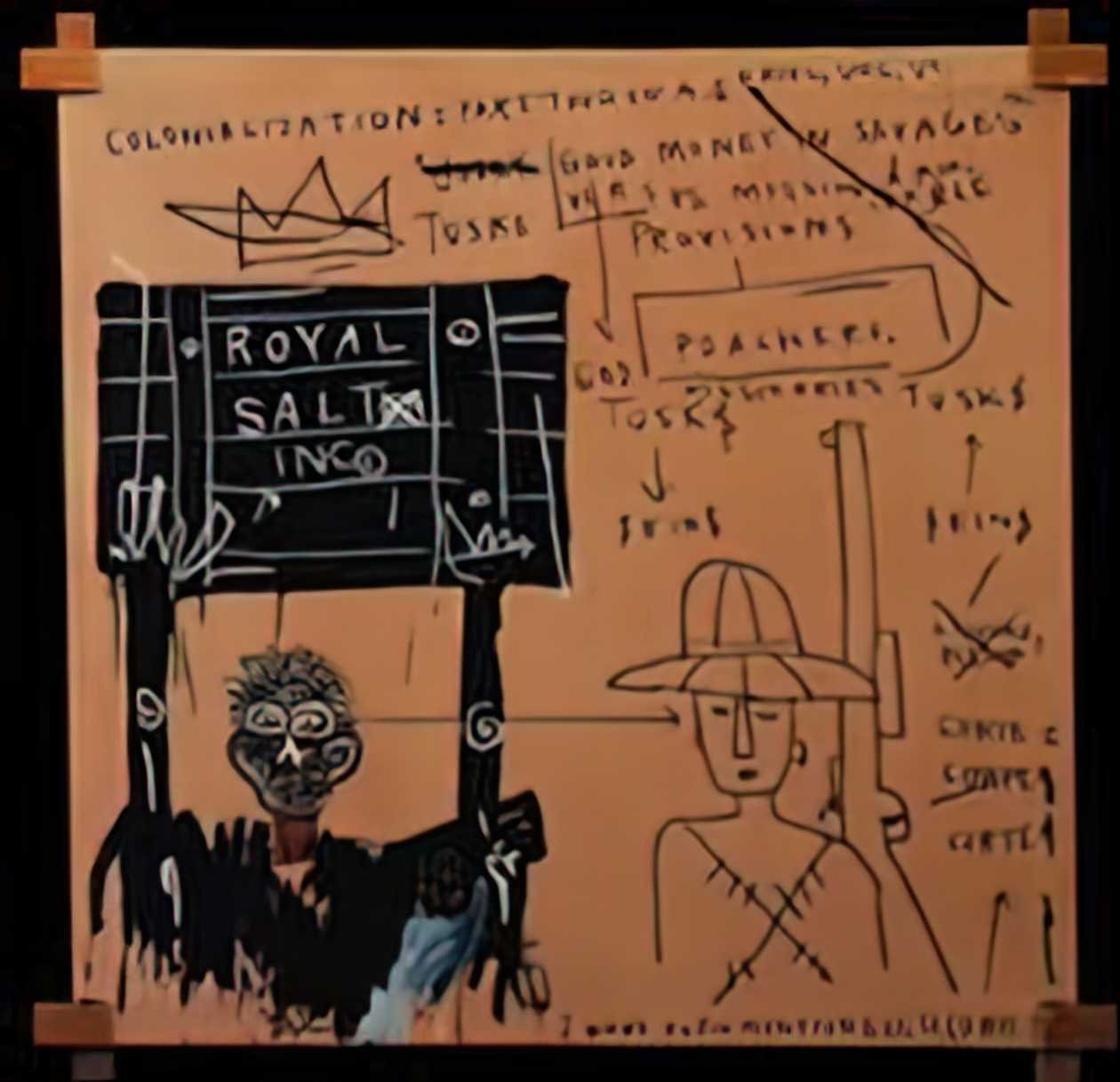 Graffiti Street Art native carrying some guns bibles amorites on safa A4 Photo Print