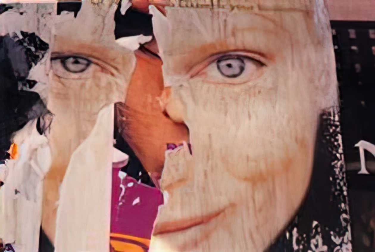 Graffiti Street Art new york face 2000 A4 Photo Print