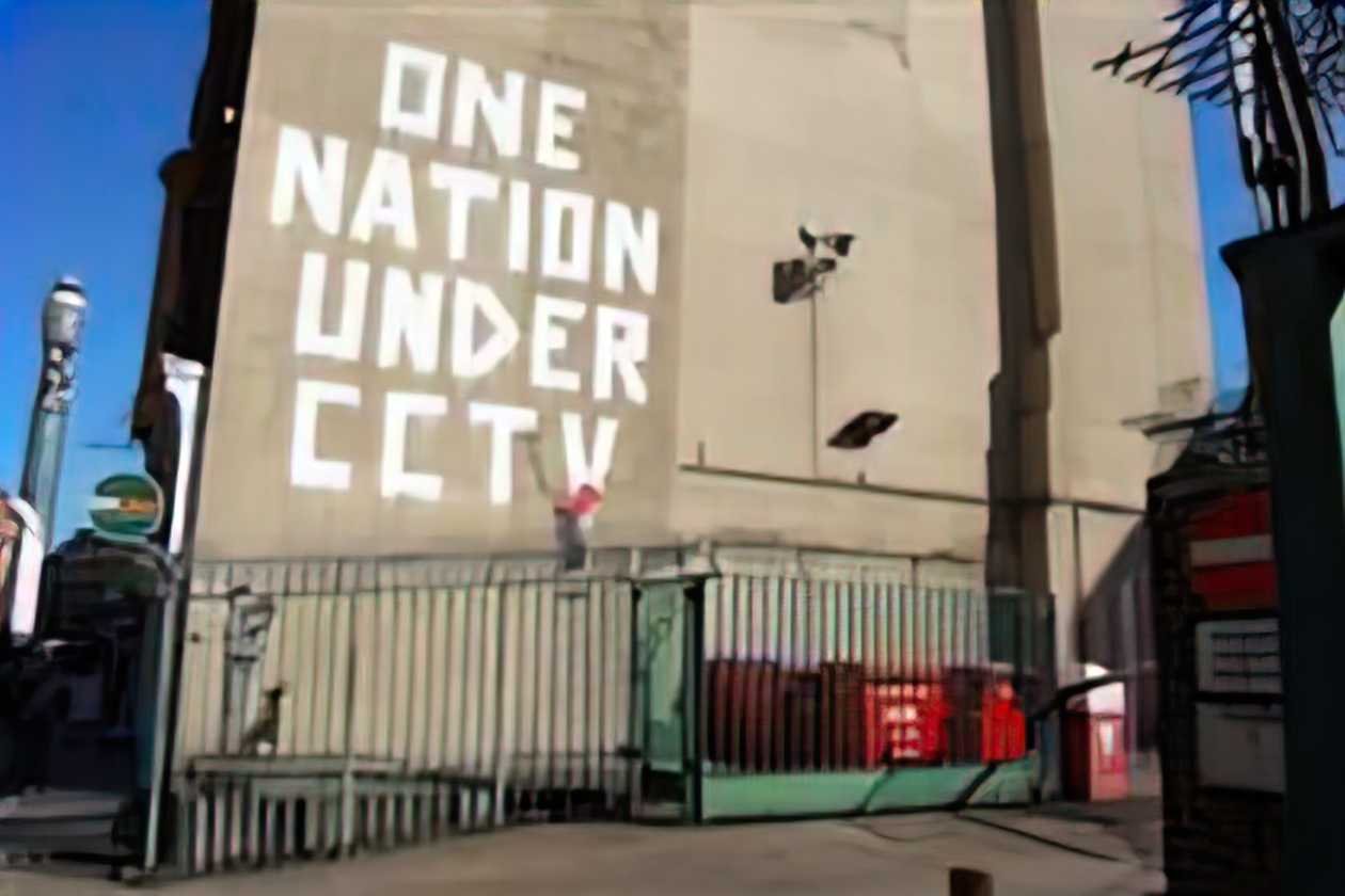 Graffiti Street Art one nation under cctv 2008 A4 Photo Print