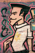 Graffiti Street Art photo Murals A4 081 (600) A4 Photo Print