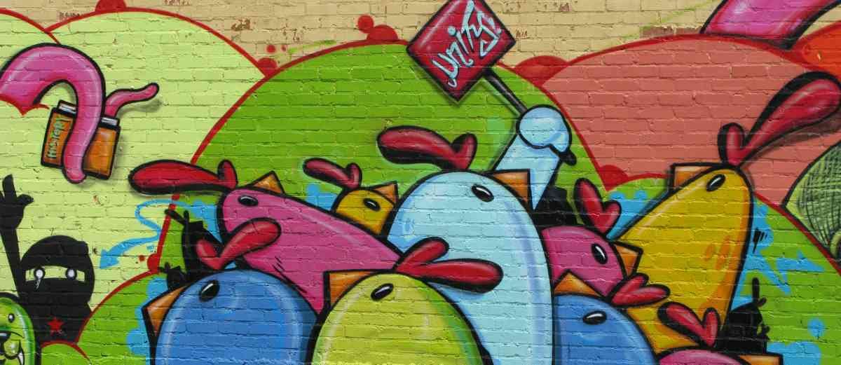 Graffiti Street Art photo Murals A4 179 Cache A4 Photo Print