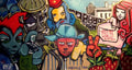 Graffiti Street Art photo Murals A4 183 canvas A4 Photo Print