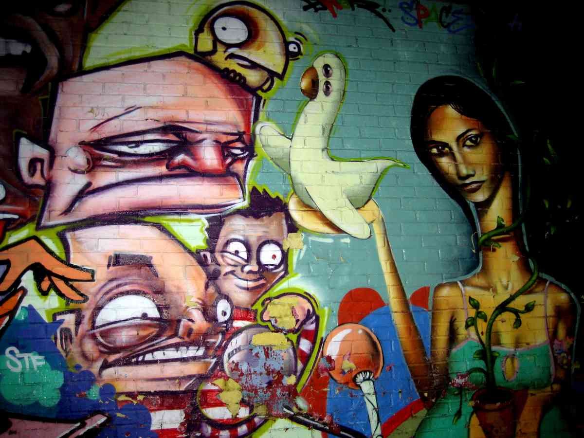 Graffiti Street Art photo Murals A4 233 (793) A4 Photo Print