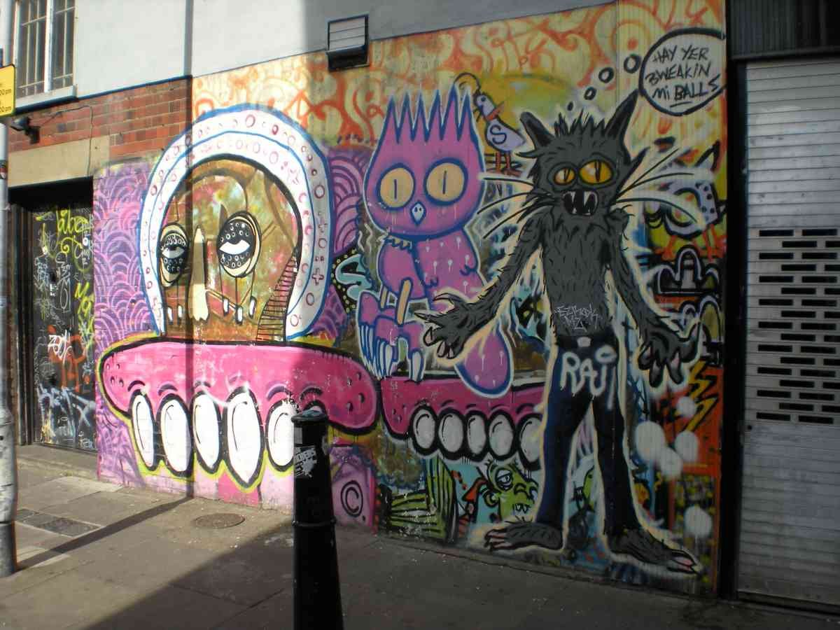 Graffiti Street Art photo Murals A4 245 (856) A4 Photo Print