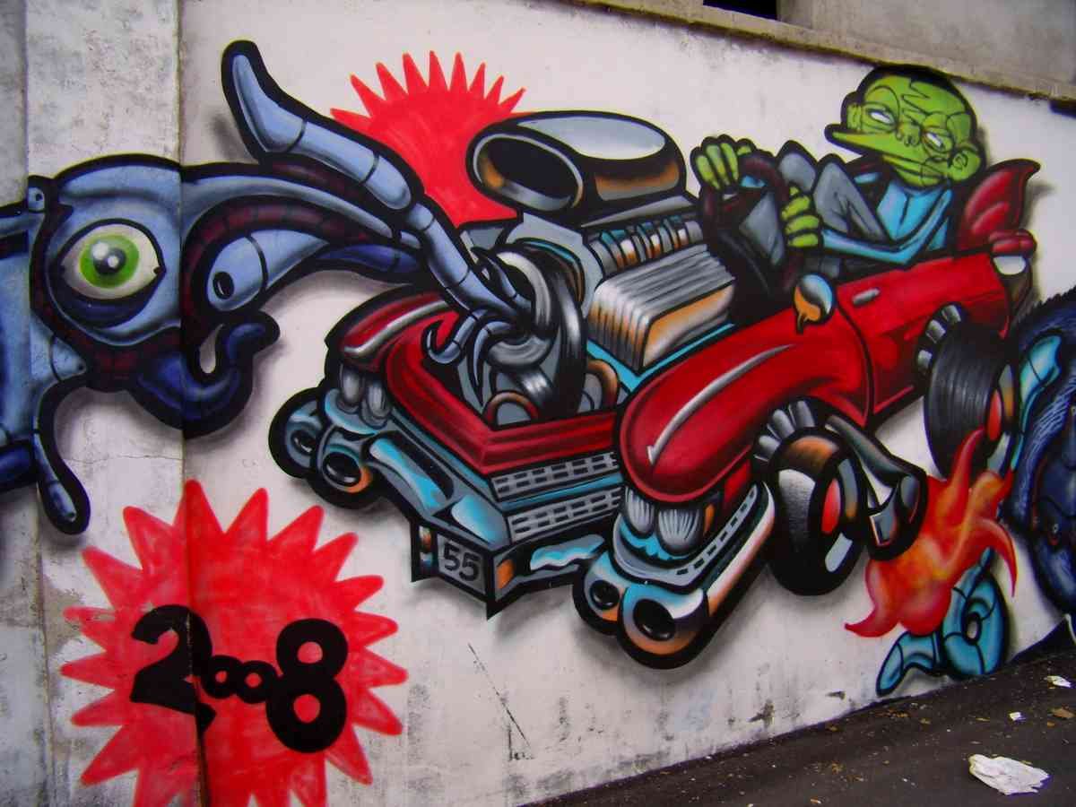 Graffiti Street Art photo Murals A4 257 (794) A4 Photo Print