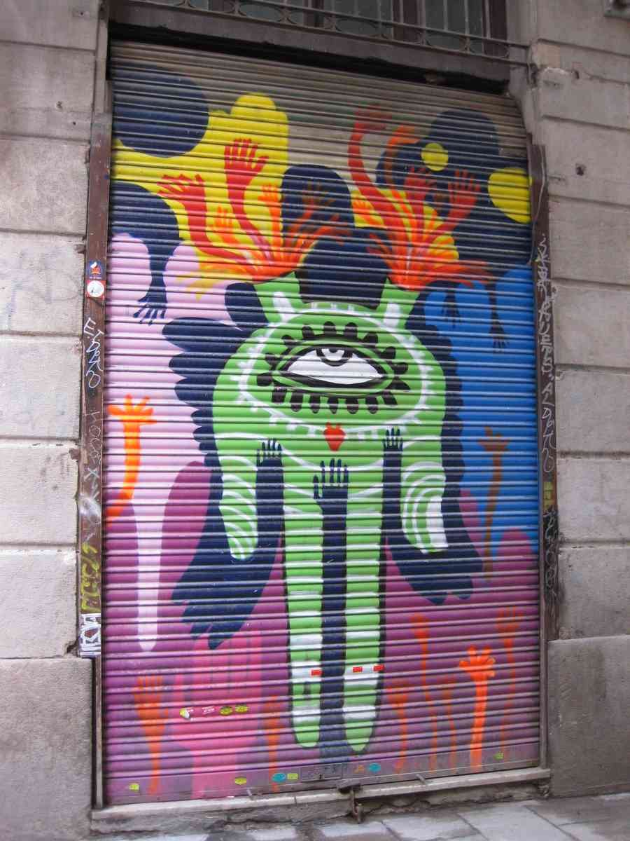 Graffiti Street Art photo Murals A4 261 (942) A4 Photo Print
