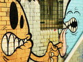 Graffiti Street Art photo Murals A4 268 you messin wid me A4 Photo Print