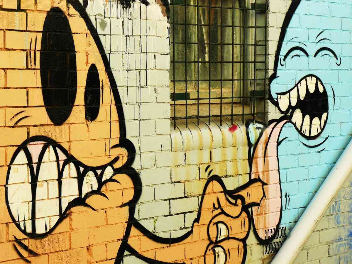Graffiti Street Art photo Murals A4 268 you messin wid me A4 Photo Print