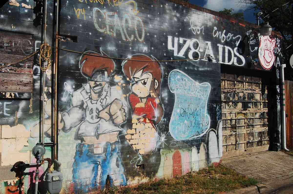 Graffiti Street Art photo Murals A4 272 (849) A4 Photo Print