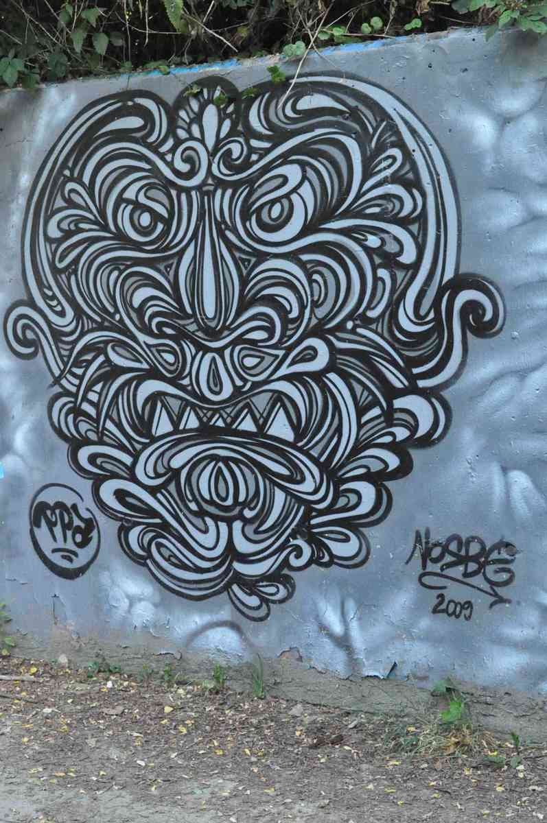 Graffiti Street Art photo Murals A4 276 (999) A4 Photo Print