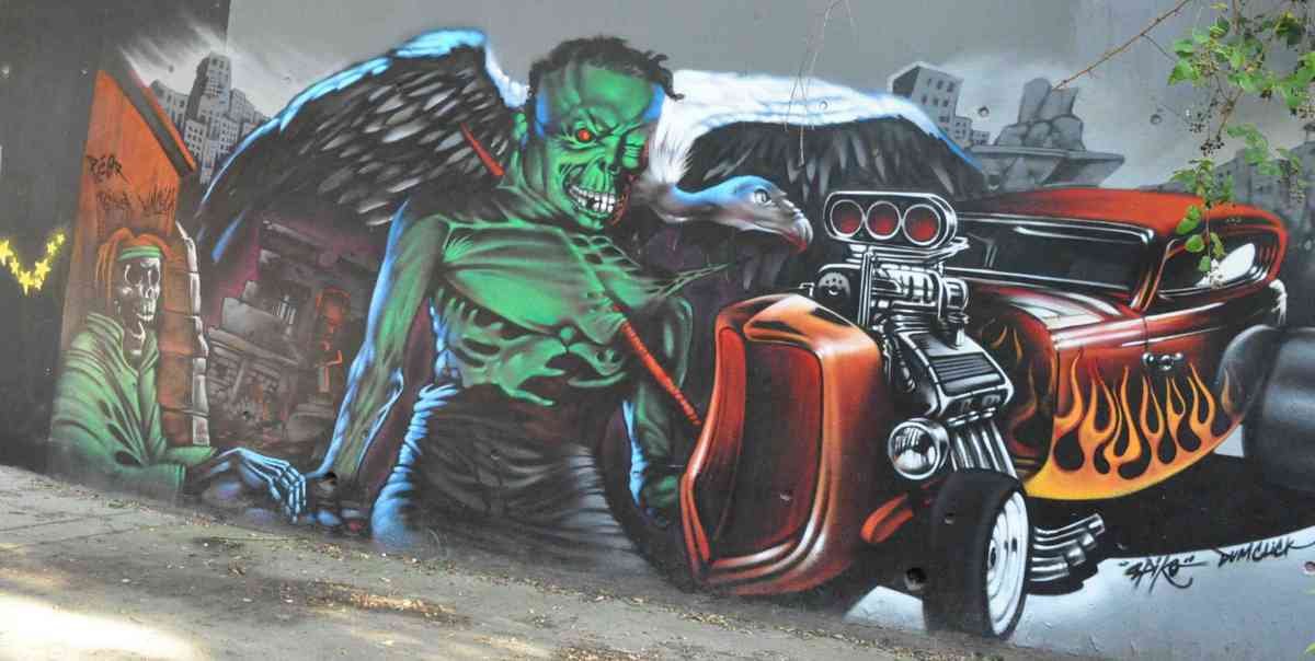 Graffiti Street Art photo Murals A4 277 (998) A4 Photo Print