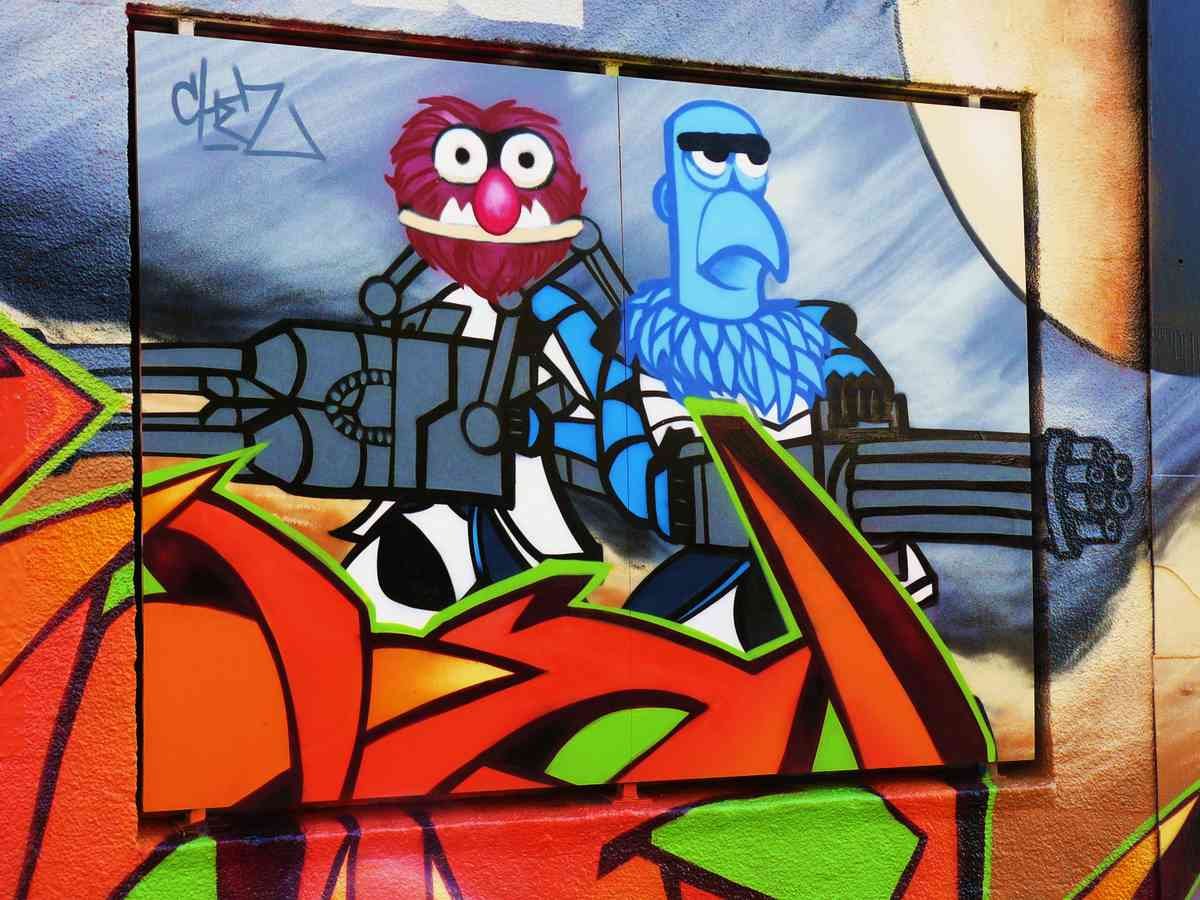 Graffiti Street Art photo Murals A4 287 armed A4 Photo Print