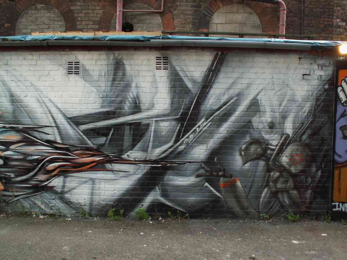 Graffiti Street Art photo Murals A4 295 (798) A4 Photo Print