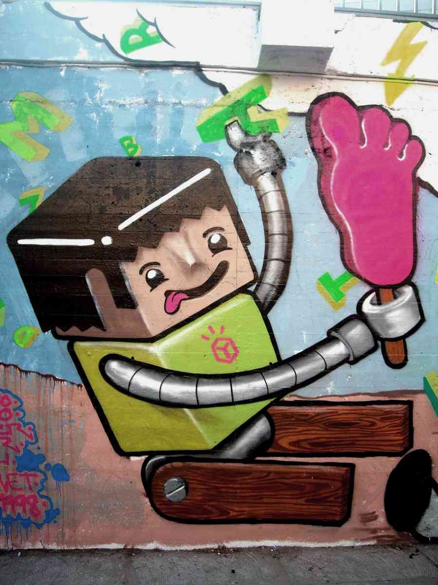 Graffiti Street Art photo Murals A4 311 (888) A4 Photo Print