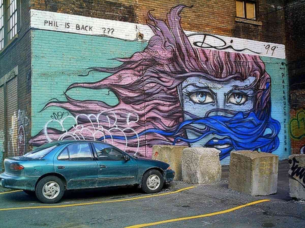 Graffiti Street Art photo Murals A4 336 humor and fun at mrblackws148 A4 Photo Print