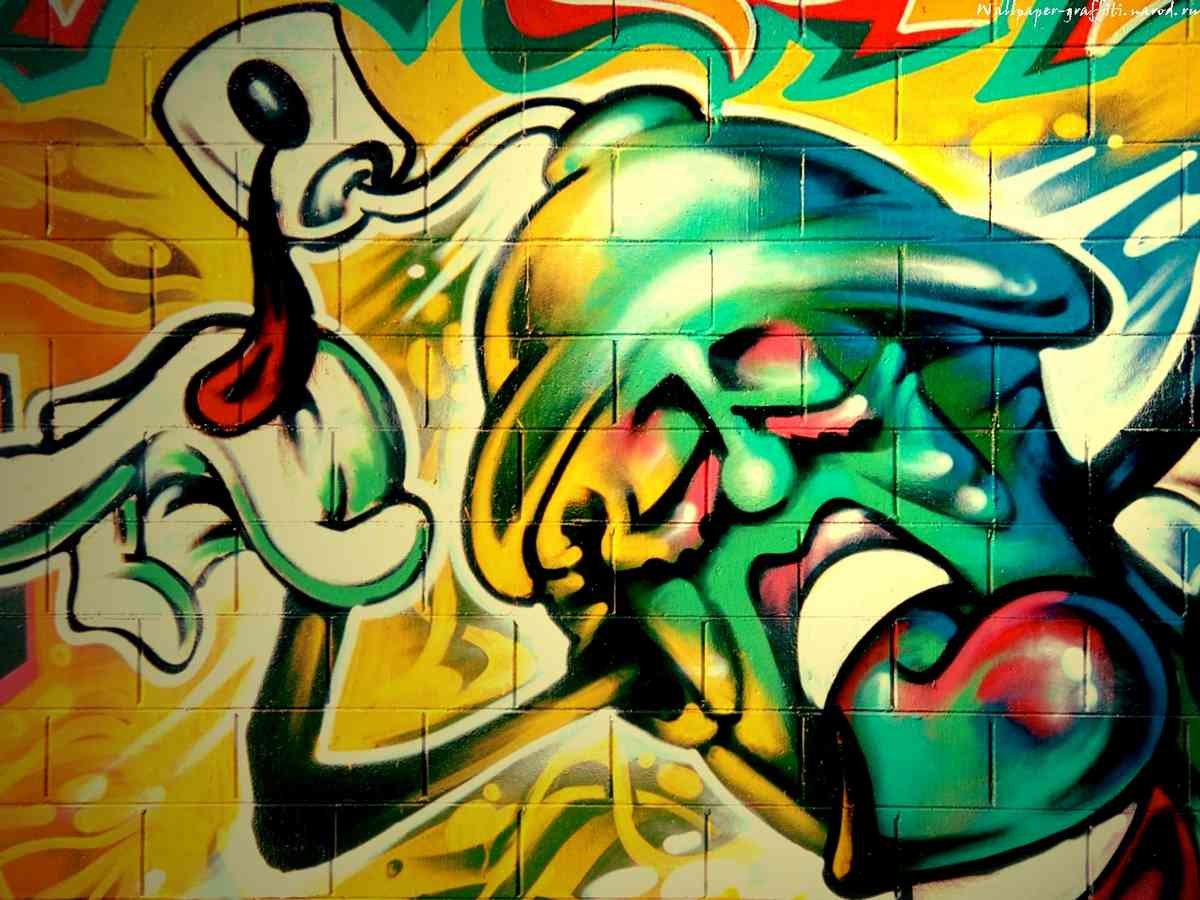 Graffiti Street Art photo Murals A4 353 (710) A4 Photo Print