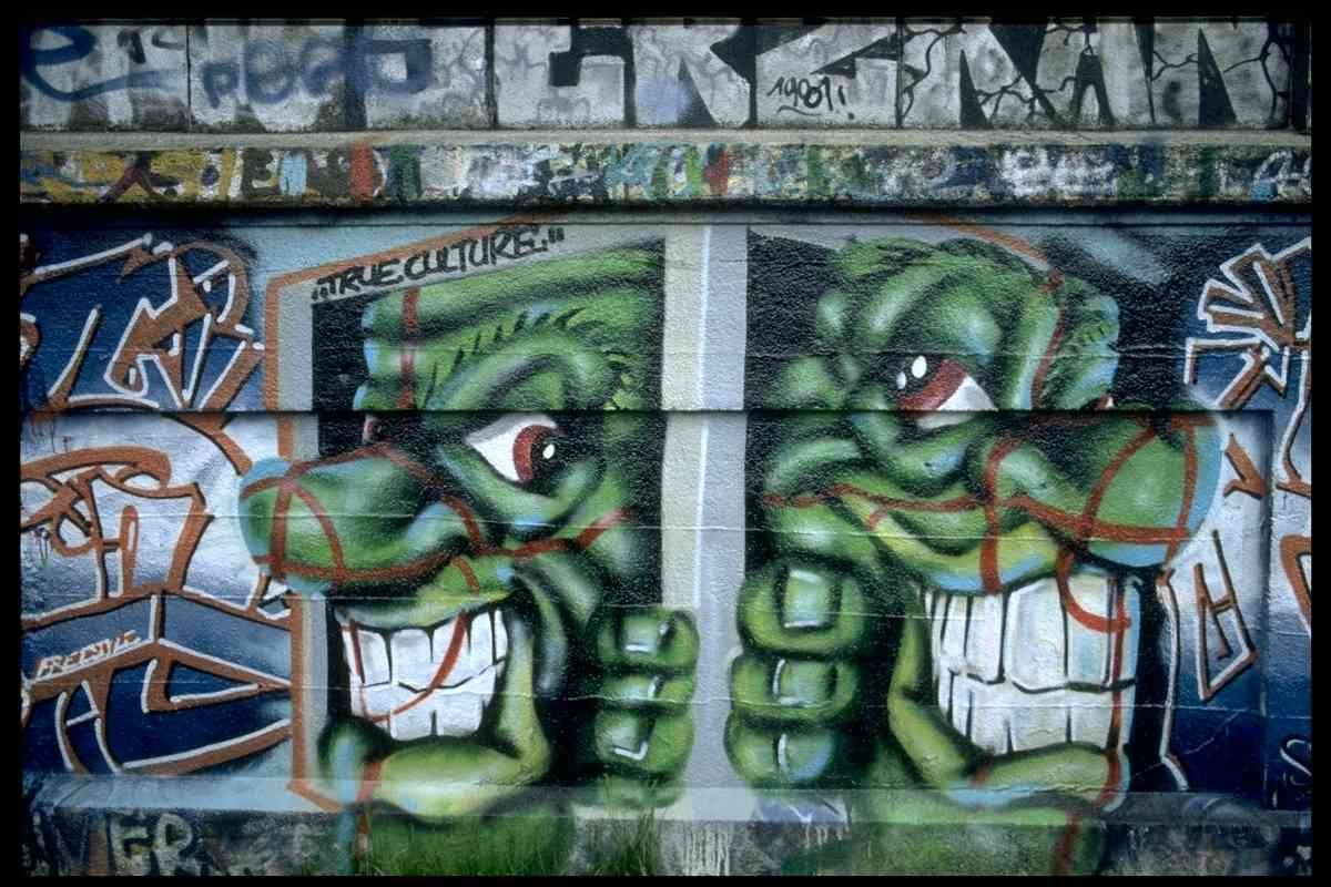 Graffiti Street Art photo Murals A4 371 (930) A4 Photo Print